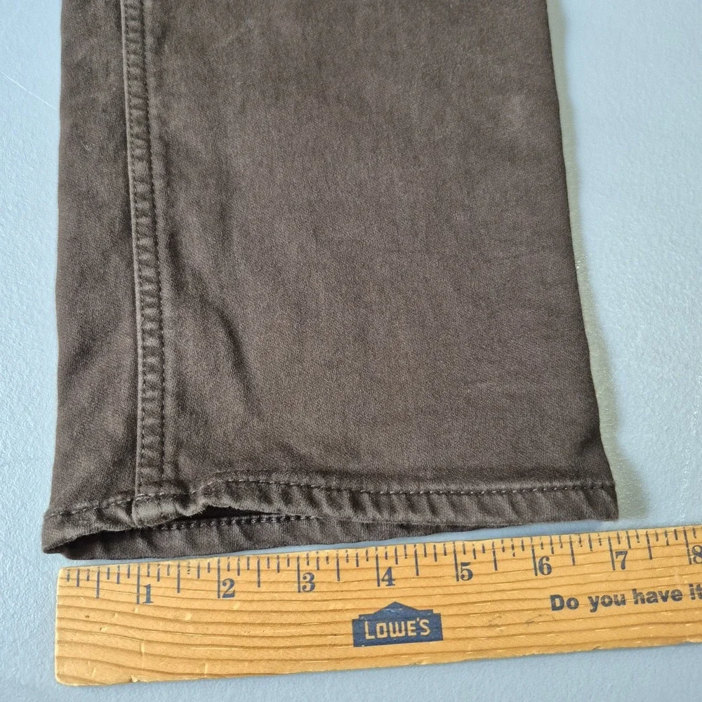 Banana Republic Traveler Pants Mens 35x34 Brown Slim Fit Stretch *Flaws